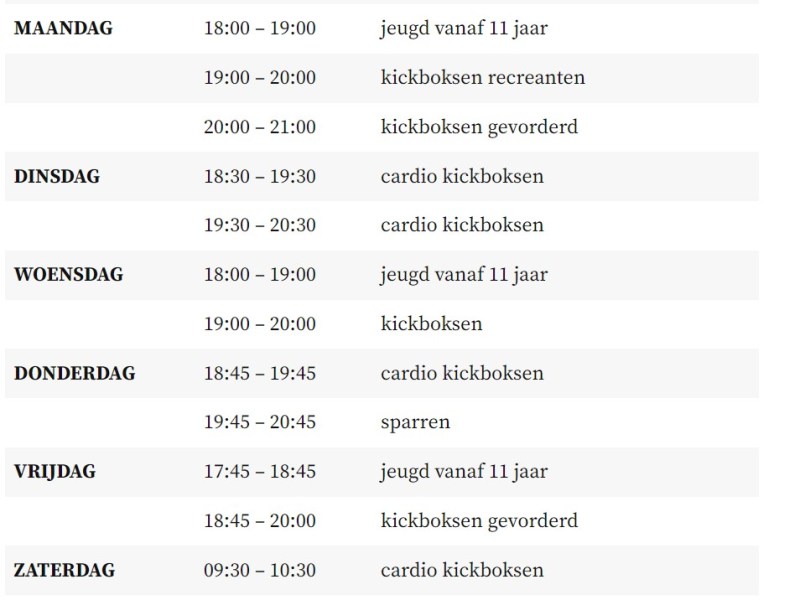 Extra lessen toegevoegd